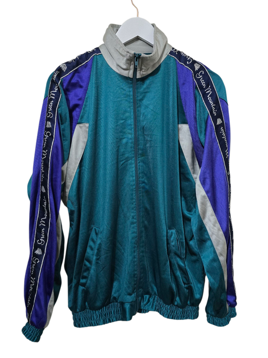 80s Vintage Green Mountain Trackjacke | M Boxy Oversized