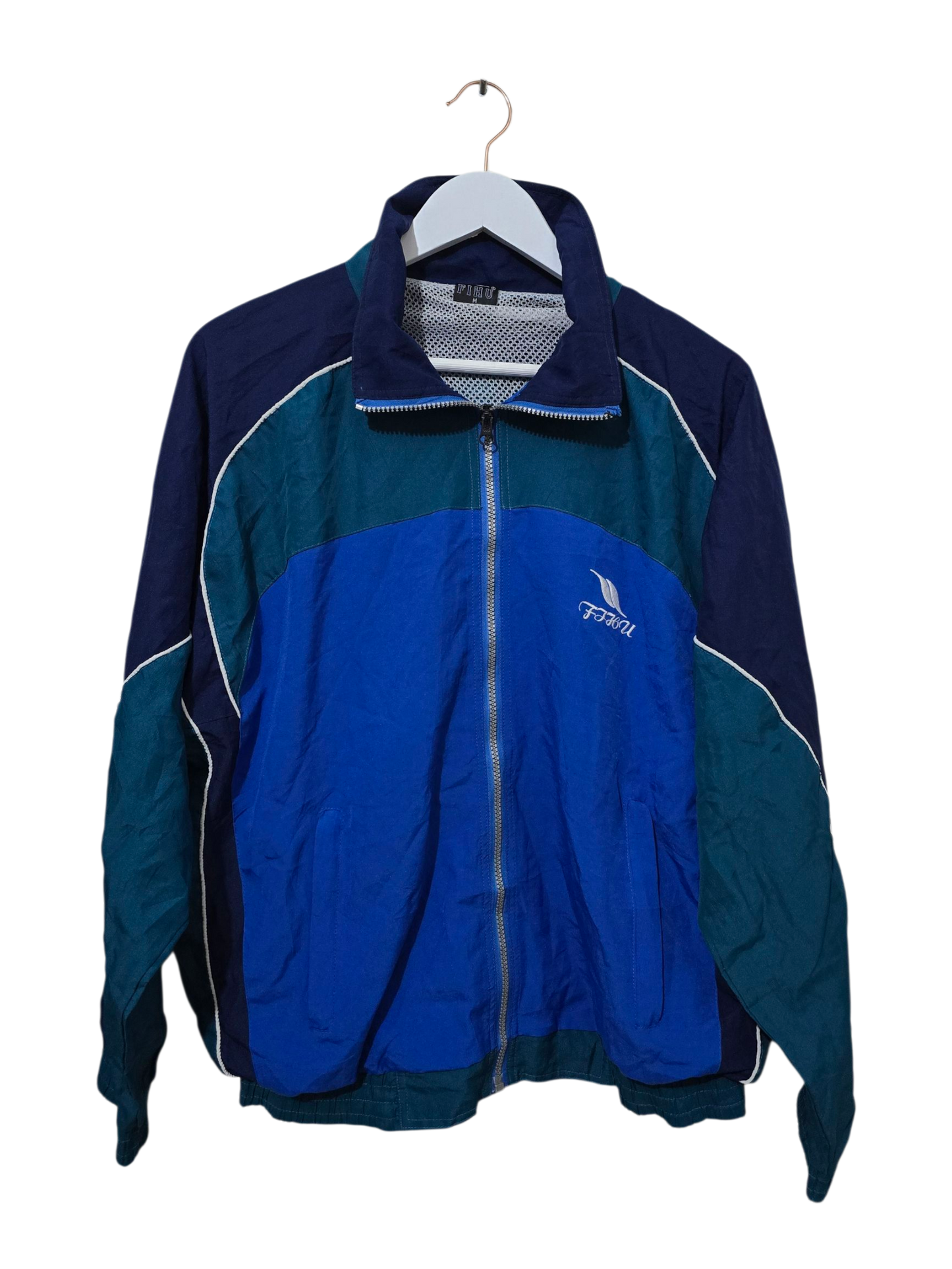 80s Vintage FIHU Trackjacke | M Boxy Oversized