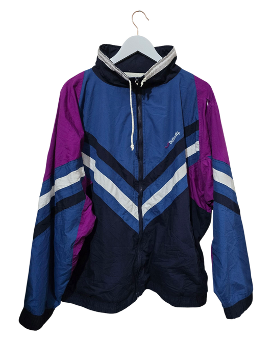 90s Vintage Butterfly Trainingsjacke | L