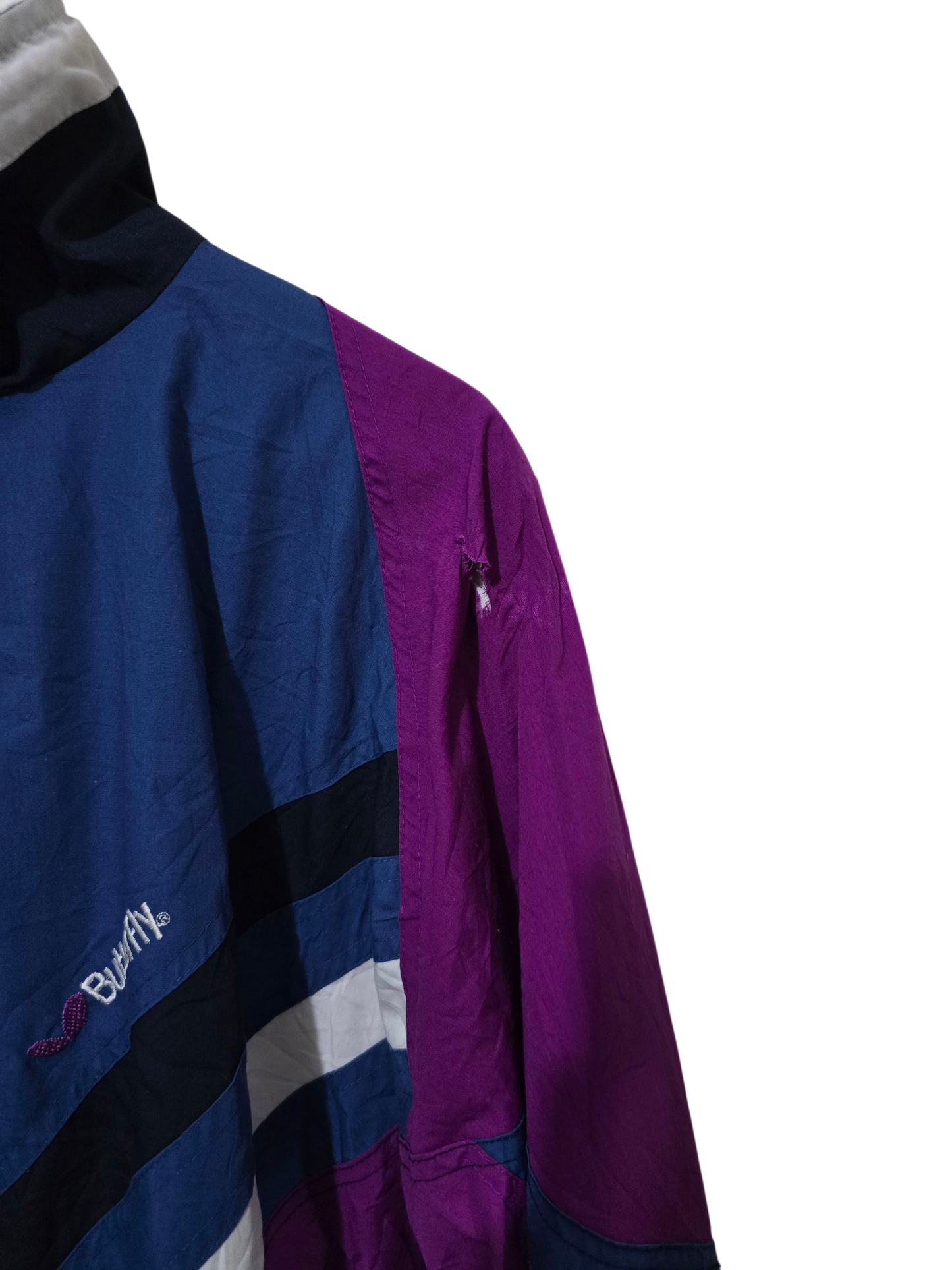 90s Vintage Butterfly Trainingsjacke | L