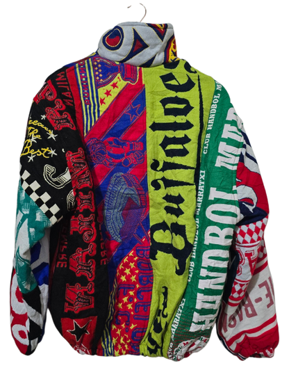 Vintage Patchwork Football Jacket | XL