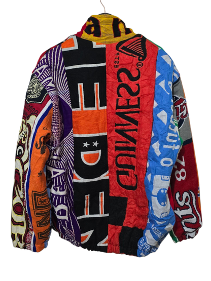 Vintage Patchwork Fußballjacke | XL
