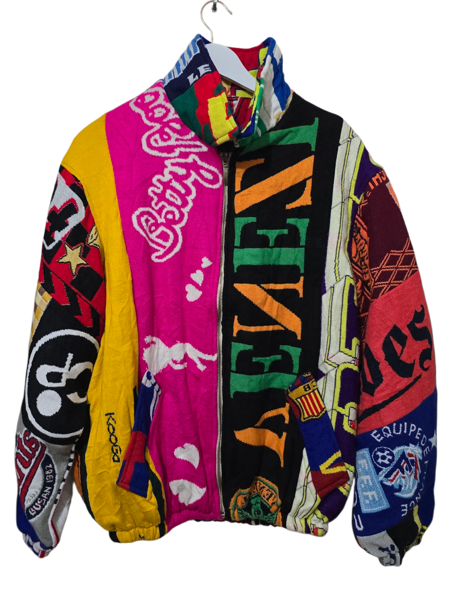 Vintage Patchwork Fußballjacke | XL