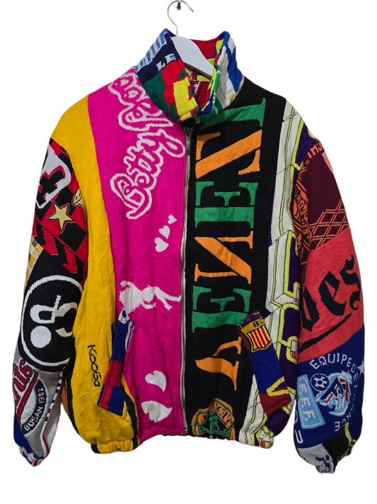 Vintage Patchwork Fußballjacke | XL