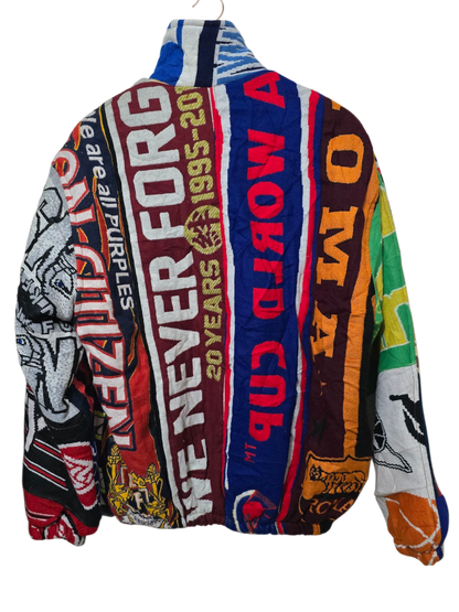 Vintage Patchwork Fußballjacke | XL