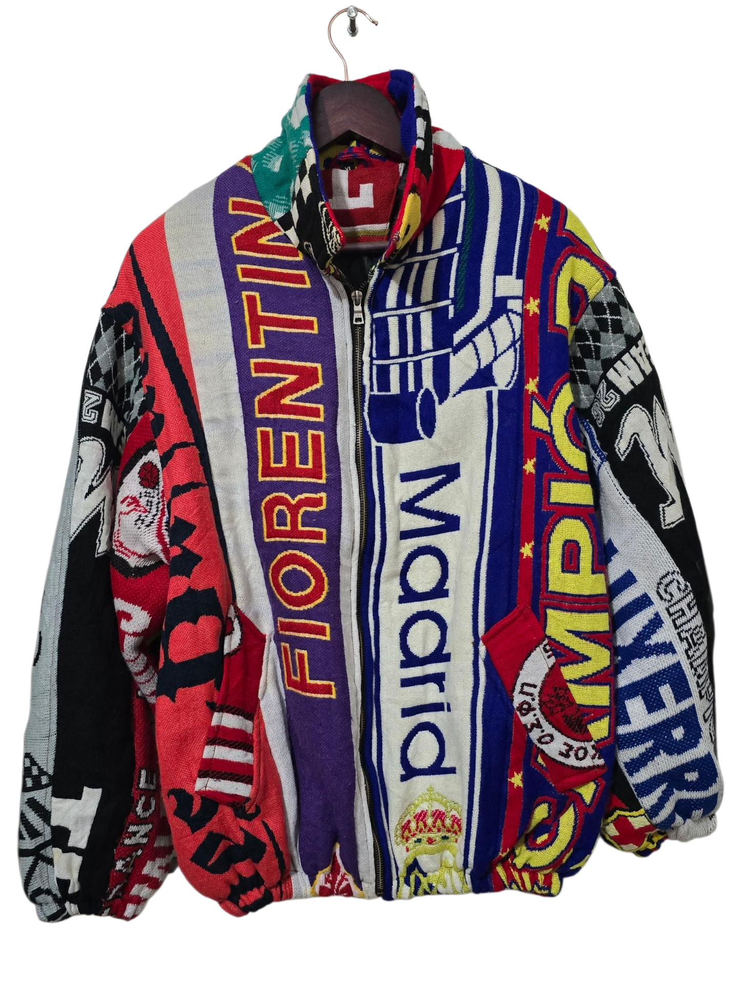 Vintage Patchwork Fußball-Jacke | XL