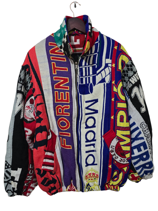 Vintage Patchwork Fußball-Jacke | XL