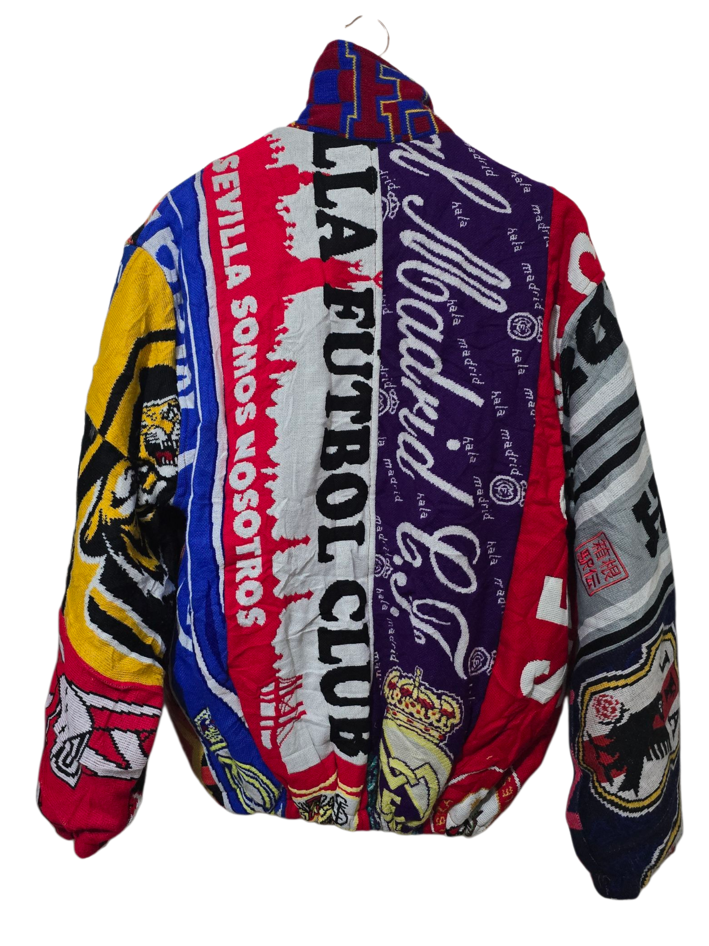 Vintage Patchwork Fußballschal-Jacke | XL